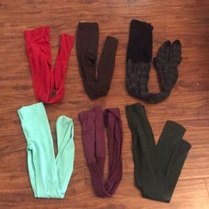 Six pairs of tights
